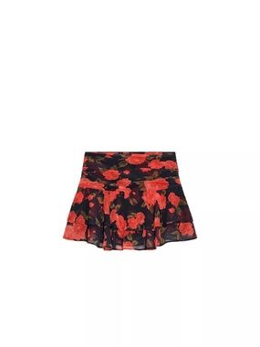 Zara floral print ruffled skort - NEW